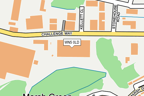 WN5 0LD map - OS OpenMap – Local (Ordnance Survey)