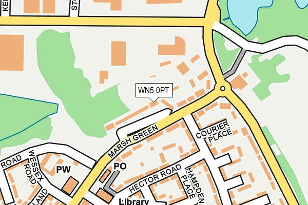 WN5 0PT map - OS OpenMap – Local (Ordnance Survey)