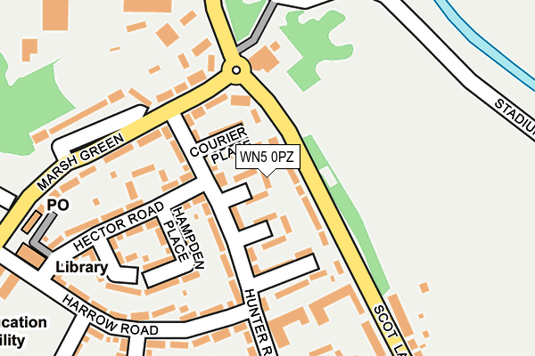 WN5 0PZ map - OS OpenMap – Local (Ordnance Survey)