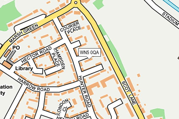 WN5 0QA map - OS OpenMap – Local (Ordnance Survey)