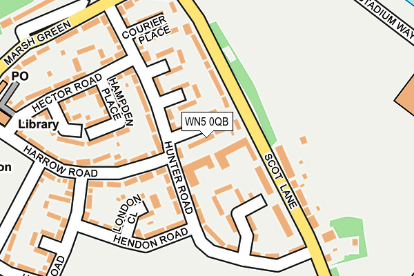 WN5 0QB map - OS OpenMap – Local (Ordnance Survey)