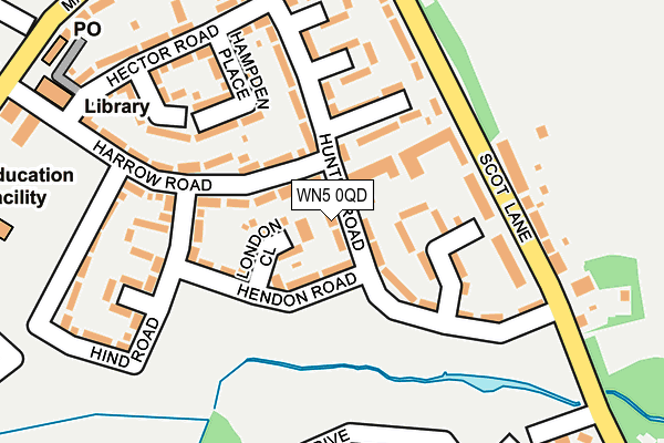 WN5 0QD map - OS OpenMap – Local (Ordnance Survey)