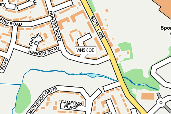 WN5 0QE map - OS OpenMap – Local (Ordnance Survey)