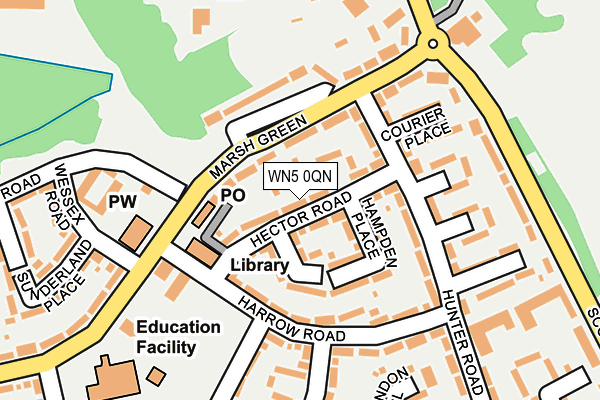 WN5 0QN map - OS OpenMap – Local (Ordnance Survey)