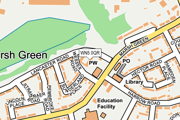 WN5 0QR map - OS OpenMap – Local (Ordnance Survey)