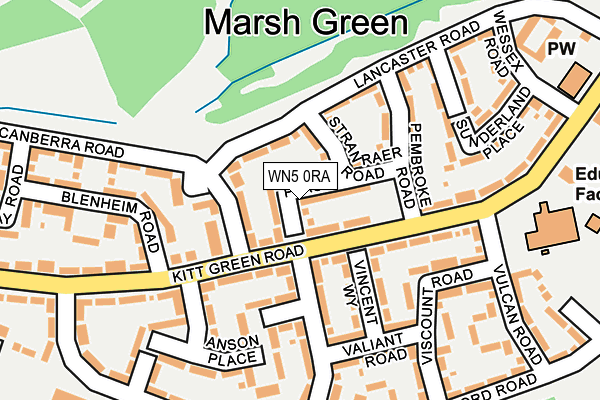 WN5 0RA map - OS OpenMap – Local (Ordnance Survey)