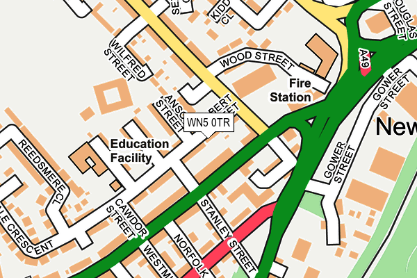 WN5 0TR map - OS OpenMap – Local (Ordnance Survey)