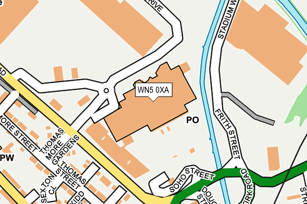 WN5 0XA map - OS OpenMap – Local (Ordnance Survey)