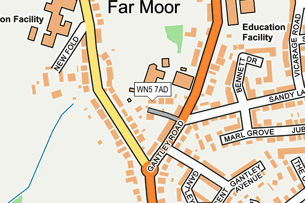 WN5 7AD map - OS OpenMap – Local (Ordnance Survey)
