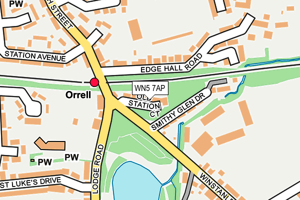 WN5 7AP map - OS OpenMap – Local (Ordnance Survey)