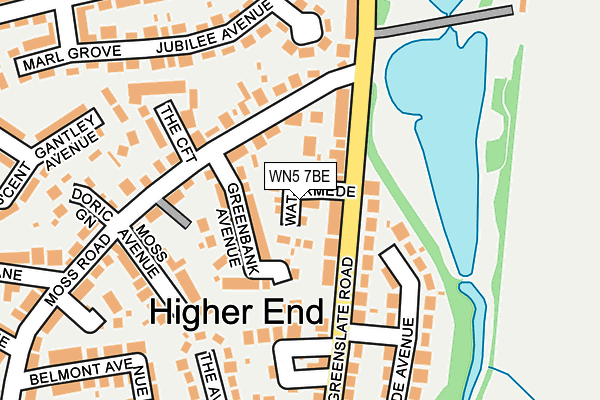 WN5 7BE map - OS OpenMap – Local (Ordnance Survey)