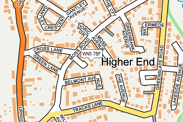 WN5 7BF map - OS OpenMap – Local (Ordnance Survey)