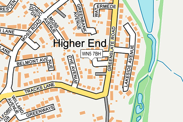 WN5 7BH map - OS OpenMap – Local (Ordnance Survey)