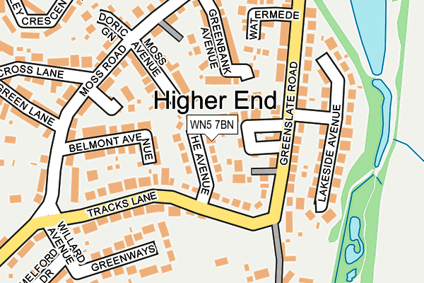 WN5 7BN map - OS OpenMap – Local (Ordnance Survey)
