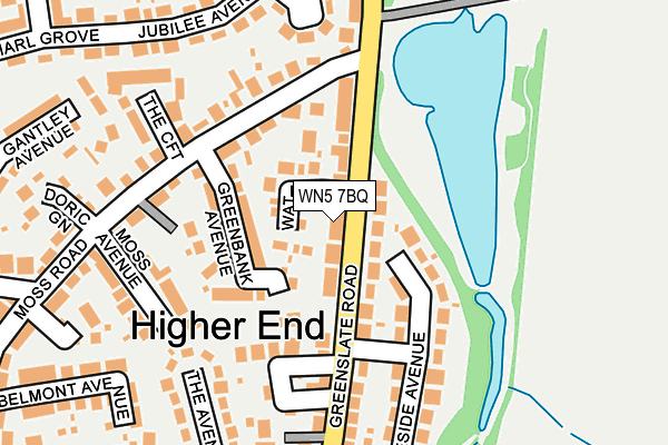 WN5 7BQ map - OS OpenMap – Local (Ordnance Survey)