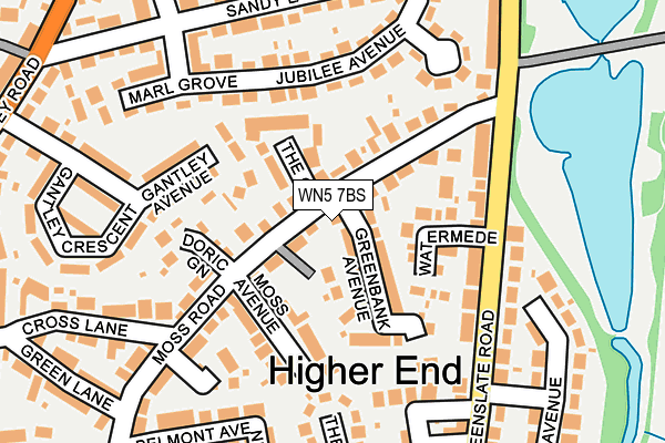 WN5 7BS map - OS OpenMap – Local (Ordnance Survey)