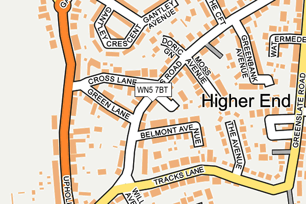 WN5 7BT map - OS OpenMap – Local (Ordnance Survey)