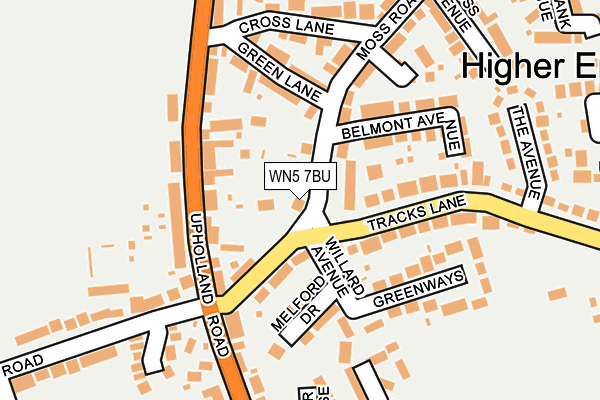 WN5 7BU map - OS OpenMap – Local (Ordnance Survey)