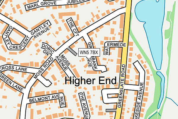 WN5 7BX map - OS OpenMap – Local (Ordnance Survey)