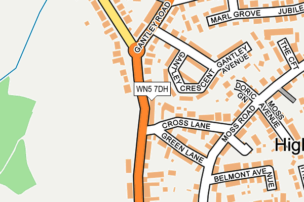 WN5 7DH map - OS OpenMap – Local (Ordnance Survey)