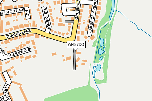 WN5 7DQ map - OS OpenMap – Local (Ordnance Survey)