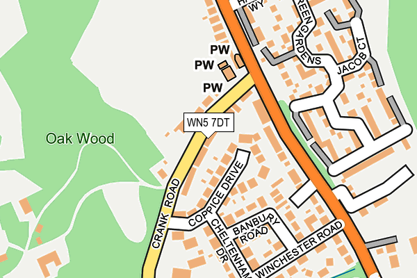 WN5 7DT map - OS OpenMap – Local (Ordnance Survey)