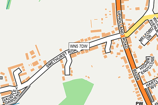 WN5 7DW map - OS OpenMap – Local (Ordnance Survey)