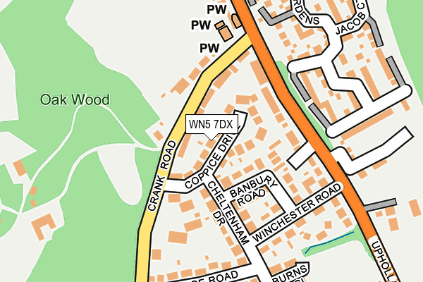 WN5 7DX map - OS OpenMap – Local (Ordnance Survey)