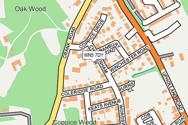 WN5 7DY map - OS OpenMap – Local (Ordnance Survey)