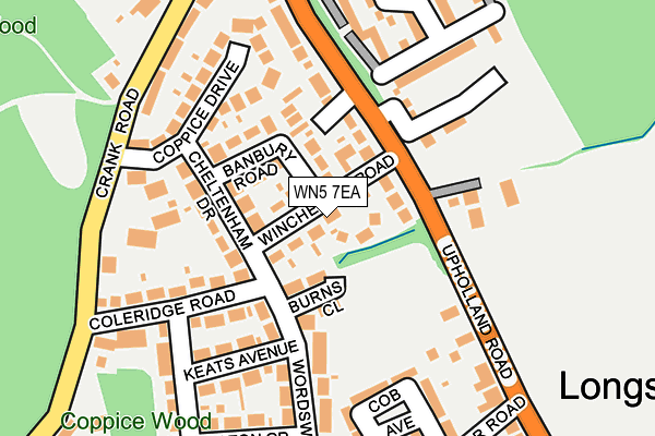 WN5 7EA map - OS OpenMap – Local (Ordnance Survey)