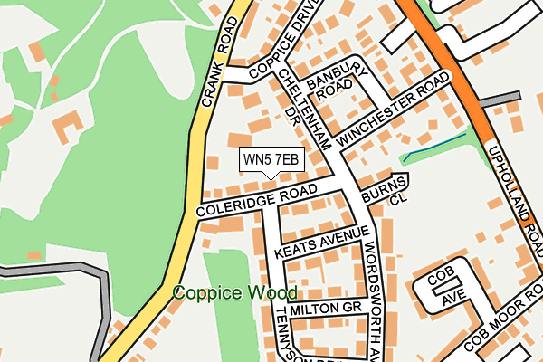 WN5 7EB map - OS OpenMap – Local (Ordnance Survey)