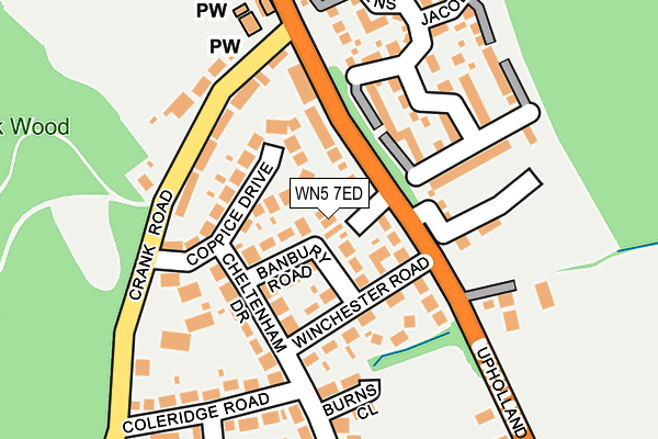 WN5 7ED map - OS OpenMap – Local (Ordnance Survey)