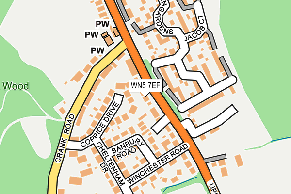 WN5 7EF map - OS OpenMap – Local (Ordnance Survey)