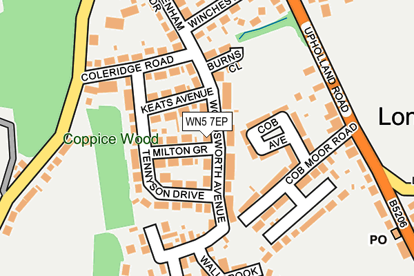 WN5 7EP map - OS OpenMap – Local (Ordnance Survey)