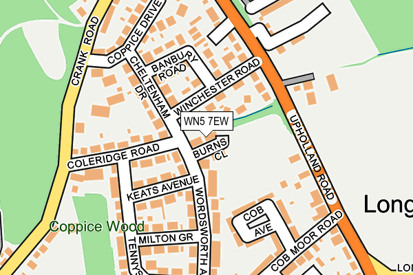 WN5 7EW map - OS OpenMap – Local (Ordnance Survey)