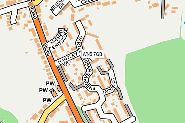 WN5 7GB map - OS OpenMap – Local (Ordnance Survey)