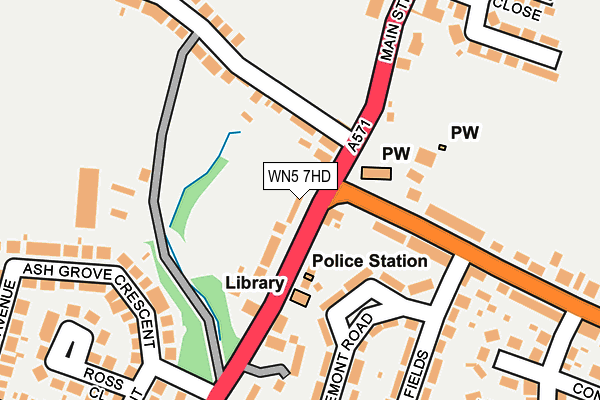 WN5 7HD map - OS OpenMap – Local (Ordnance Survey)