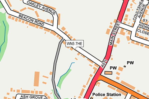 WN5 7HE map - OS OpenMap – Local (Ordnance Survey)