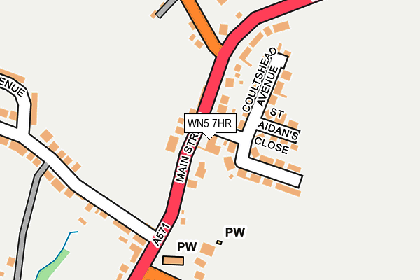 WN5 7HR map - OS OpenMap – Local (Ordnance Survey)