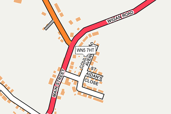 WN5 7HT map - OS OpenMap – Local (Ordnance Survey)