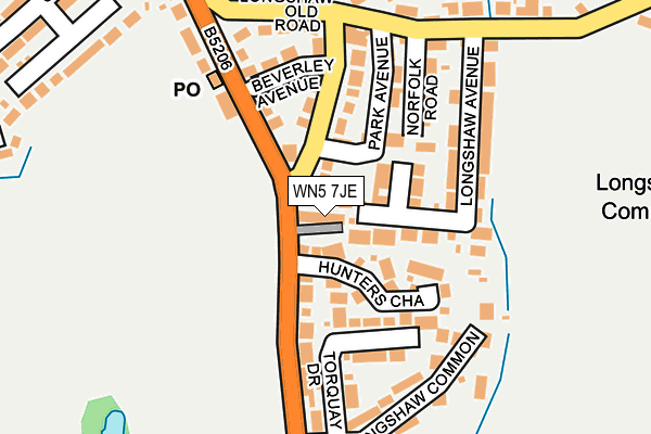 WN5 7JE map - OS OpenMap – Local (Ordnance Survey)