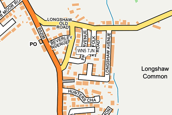 WN5 7JN map - OS OpenMap – Local (Ordnance Survey)
