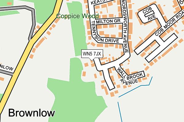 WN5 7JX map - OS OpenMap – Local (Ordnance Survey)