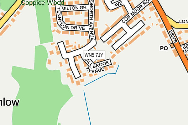 WN5 7JY map - OS OpenMap – Local (Ordnance Survey)