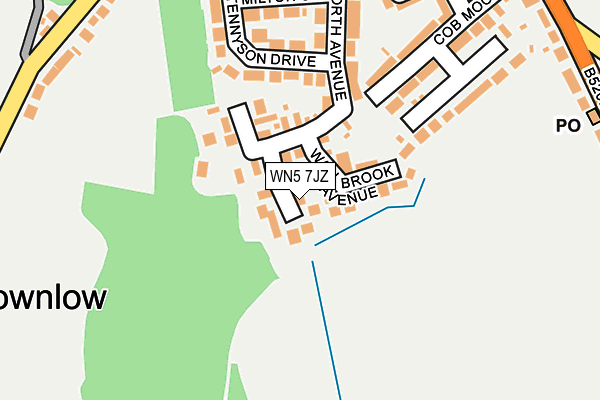 WN5 7JZ map - OS OpenMap – Local (Ordnance Survey)