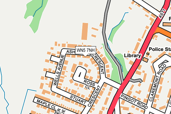 WN5 7NH map - OS OpenMap – Local (Ordnance Survey)