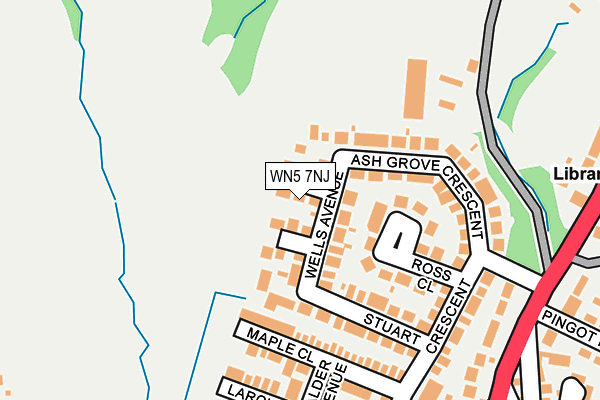 WN5 7NJ map - OS OpenMap – Local (Ordnance Survey)
