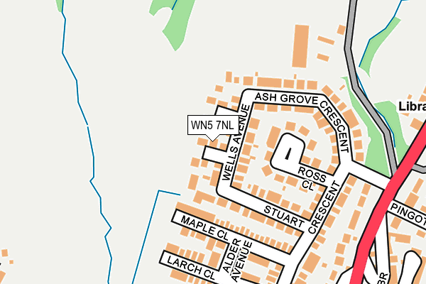 WN5 7NL map - OS OpenMap – Local (Ordnance Survey)