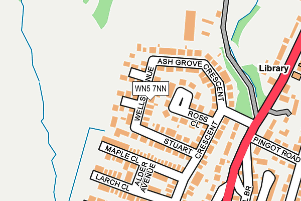WN5 7NN map - OS OpenMap – Local (Ordnance Survey)