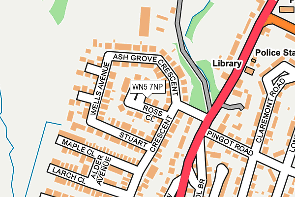 WN5 7NP map - OS OpenMap – Local (Ordnance Survey)